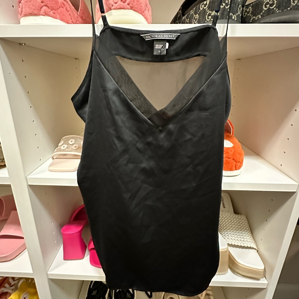NWOT Victoria’s Secret sheer/satin camisole top size L
